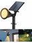AMBER18 LED Spot Güneş Enerjili Bahçe Aydınlatma Lambası, Fotoselli, Spike Aplik, 18W Su Geçirmez Dış Mekan Solar Lamba, Ağaç, Veranda, Garaj, Havuz, Duvar ve Zemin Montajına Uygundur 42 cm 1