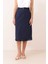 Fermuar Detaylı Cepli Midi Boy Etek Lacivert Y2315008_015 8