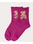 Kız Çocuk Teddy Aksesuarlı Lastiksiz Modal Çorap 1