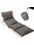 Pofuduk Şezlong Minderi 60X180X12CM Su Itici,katlanır,uv Güneş Dayanımı, Fermuar (Antrasit) 1