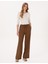 Kadın Kahverengi Loose Fit Kanvas Pantolon 50318198-VR029 1