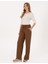 Kadın Kahverengi Loose Fit Kanvas Pantolon 50318198-VR029 3