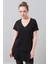 Basic V Yaka T-shirt Siyah K2454101_001 4