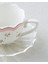 Daisy Days New Bone China 4 Parça 2 Kişilik Cam Tabaklı Kahve Fincan Takımı 80 ml Pembe - Yeşil 4