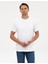 Erkek Beyaz Regular Fit Kalın Dokulu Bisiklet Yaka Basic Tişört 50318130-VR013 1