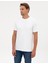 Erkek Beyaz Regular Fit Kalın Dokulu Bisiklet Yaka Basic Tişört 50318130-VR013 3