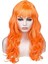 Turuncu Renk Astarlı Dalgalı Kesim Parti Peruğu 2