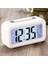 Dekoratif Dijital Alarmlı Saat, 12/24 Dönüştürme Gece Görüşlü Yatak Başucu Saati Masa Saati LED Ekran Pilli Çalar Saat 13 x 4.5x 7.5cm (Beyaz) 3