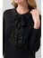 Payet Broşlu Uzun Kol Triko Siyah K2472002_001 8