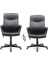 Ofis Sandalyesi Pu, Yüksekliği Ayarlanabilir Ergonomik Tasarım, Döner Sandalye, Siyah, OBG32B, 66 x 66 x 110 cm 4
