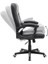 Ofis Sandalyesi Pu, Yüksekliği Ayarlanabilir Ergonomik Tasarım, Döner Sandalye, Siyah, OBG32B, 66 x 66 x 110 cm 5