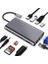 Type-C To HDMI Adaptör 11 In 1 Dört USB 3.0 Bağlantı Noktası 4K HDMI VGA Type C Pd Usb3.0 RJ45 Ethernet Sd Tf Kart Okuyucu 3.5mm Aux MacBook Pro Air Uyumlu 3