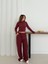 Balıkçı Yaka Örme Takım Bordo ST265865 3