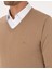 Erkek Camel Slim Fit V Yaka Basic Triko Kazak 50314190-VR015 7
