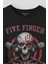 Five Finger Death Punch Metal Music Rock Skull Baskılı Siyah Unisex T-Shirt 2