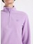 D5WL-SWT3302 Lila Fermuarlı Yaka Basic Düz Kadın Polar Sweatshırt 4