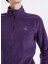 D5WL-SWT3302 Mor Fermuarlı Yaka Basic Düz Kadın Polar Sweatshırt 4