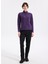 D5WL-SWT3303 Mor Dik Yaka Basic Düz Kadın Polar Sweatshırt 2