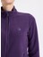D5WL-SWT3303 Mor Dik Yaka Basic Düz Kadın Polar Sweatshırt 4