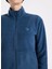 D5WL-SWT3303 Indigo Dik Yaka Basic Düz Kadın Polar Sweatshırt 4