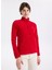 D5WL-SWT3303 Kırmızı Dik Yaka Basic Düz Kadın Polar Sweatshırt 3