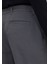 Gri Düz Dokuma Jogging Fit Casual Pamuk Karışımlı Pantolon 4