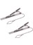 2x Çizim Sade Gümüş Krom Paslanmaz Çelik 6cm Standart Klip Klipsi Toka Çubukları Pimleri (Yurt Dışından) 1