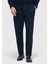 Lacivert Düz Dokuma Regular Fit Casual Pamuk Karışımlı Pantolon 2