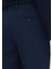 Lacivert Düz Dokuma Regular Fit Casual Pamuk Karışımlı Pantolon 4