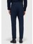Lacivert Düz Dokuma Regular Fit Casual Pamuk Karışımlı Pantolon 5