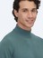 Koyu Mint Yarım Balıkçı Yaka Jakarlı Yün Karışımlı Triko Kazak 3