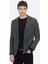 Haki Modern Fit Yün Karışımlı Ceket 1