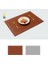 Dikdörtgen Altın Kenarlı Çift Taraflı Iki Renkli Deri Placemat Su Geçirmez Placemat Yağ Geçirmez Batı Placemat Çift Taraflı Deri Placemat 4 Adet (Yurt Dışından) 1