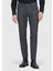 Gri Düz Dokuma Slim Fit Casual Pantolon 2
