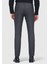 Gri Düz Dokuma Slim Fit Casual Pantolon 5