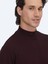 Bordo Yarım Balıkçı Yaka Jakarlı Yün Karışımlı Triko Kazak 4
