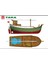 Türk Model 1/35 121 Taka Karadeniz Balıkçı Teknesi, 38 Cm. Ahşap Model Kiti 1