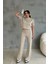 Modal Kumaş Yüksek Bel Pantolon Crop & Pantolon Takım 3