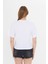 Kadın Beyaz Yuvarlak Yaka Regular Fit Normal Kesim T-shirt Tişört 4