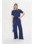 Lacivert Kadın Modal Kumaş Kısa Kolu Eşofman Takımı 2