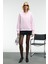 ARINEL Kadın V Yaka Regular Fit Pembe Sweatshirt 2