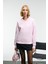 ARINEL Kadın V Yaka Regular Fit Pembe Sweatshirt 3