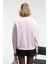 ARINEL Kadın V Yaka Regular Fit Pembe Sweatshirt 5