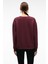 ARINEL Kadın V Yaka Regular Fit Bordo Sweatshirt 7