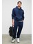 MARSHALLHOODIE Erkek Pamuklu İçi Polarlı Nakışlı Relaxed Koyu Lacivert Eşofman Takımı 3