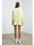 CARROL Kadın Nakış İşlemeli Beli Lastikli 3 İplik Organik Pamuk Relaxed Sarı Şort 6