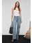 DUNA Kadın %100 Pamuk Straıght Fıt Denim Açık Mavi Jeans 1