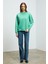 SUSANA Kadın Bisiklet Yaka İçi Polarlı Oversize Fit Basic Mint Yeşil Sweatshirt 5