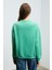 SUSANA Kadın Bisiklet Yaka İçi Polarlı Oversize Fit Basic Mint Yeşil Sweatshirt 6