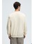 ALARIC Erkek Yuvarlak Yaka Önü Baskılı Regular Fit Ekru Sweatshirt 5